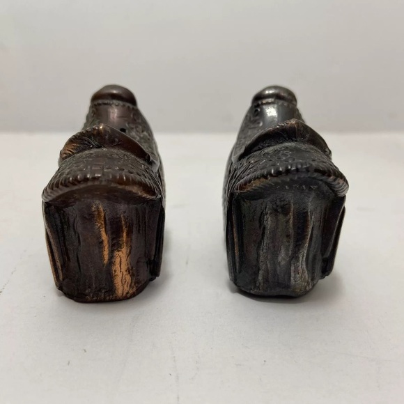 VTG Horse Saddle Salt & Pepper Shakers Cowboy Boots Toothpick Holder Metal Japan - Picture 4 of 12